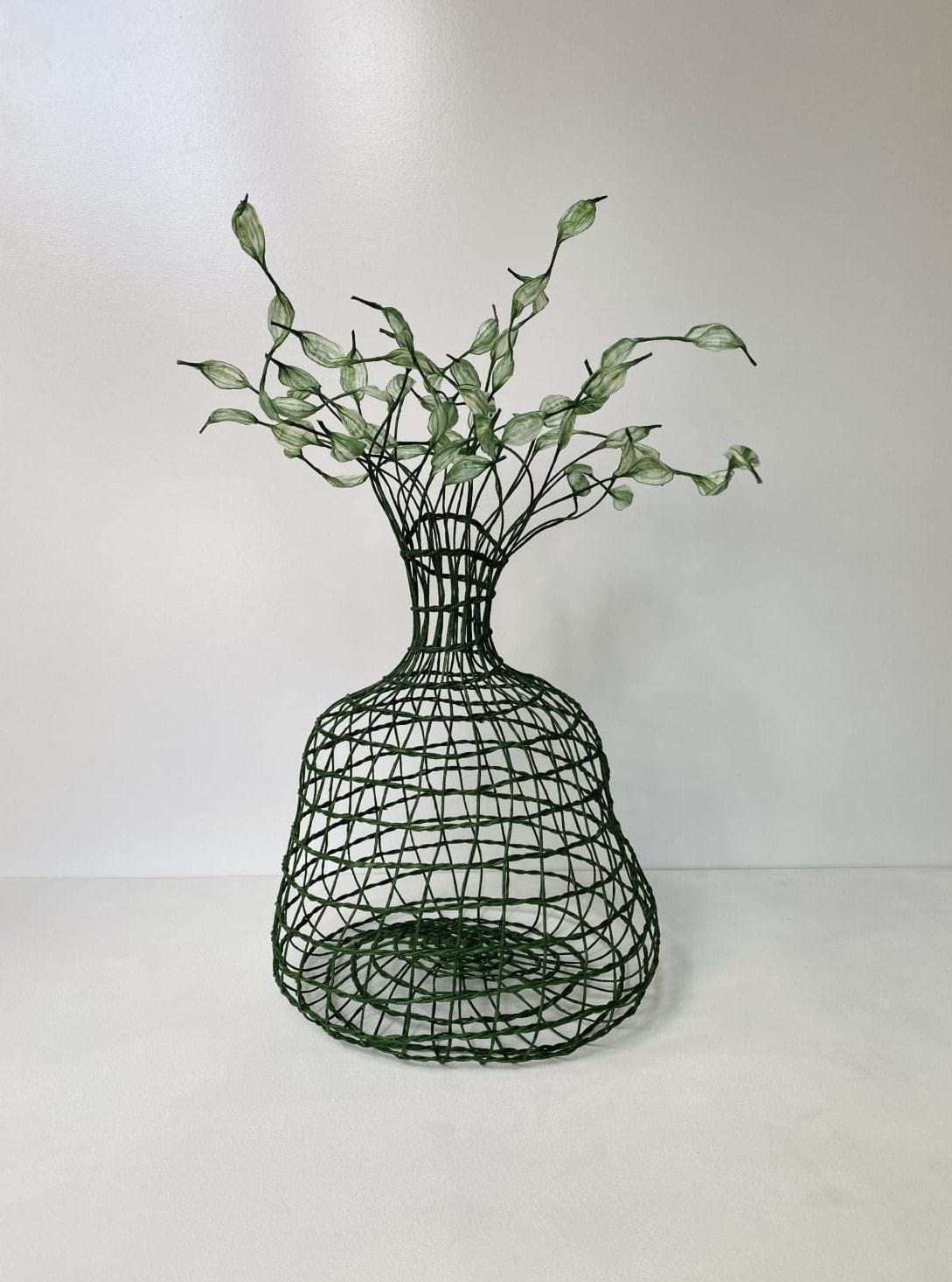 Woven Vase In Green