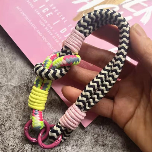 Colour Pop Rope Keyring (Black)