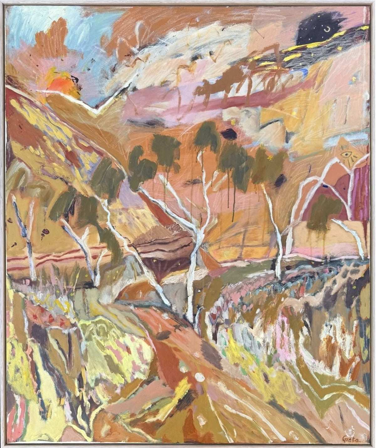 Uluru Bird Song  - Original Artwork-Original Art-Greta Hounslow-Greenhouse Interiors