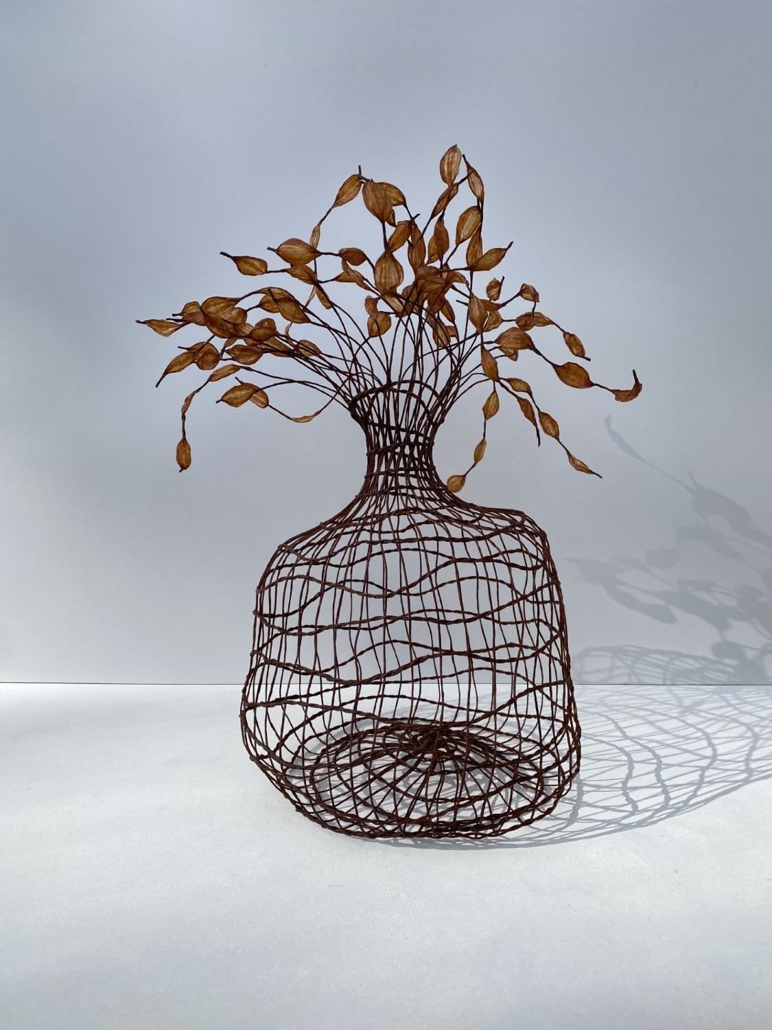 Woven Vase In Copper
