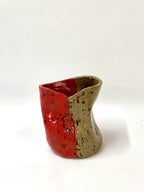 Short Crush Vase 'Red Mud'