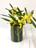 Short Crush Vase 'Grass Forest Stripe'