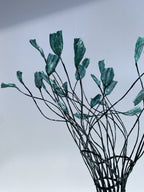 Woven Vase In Emerald Green