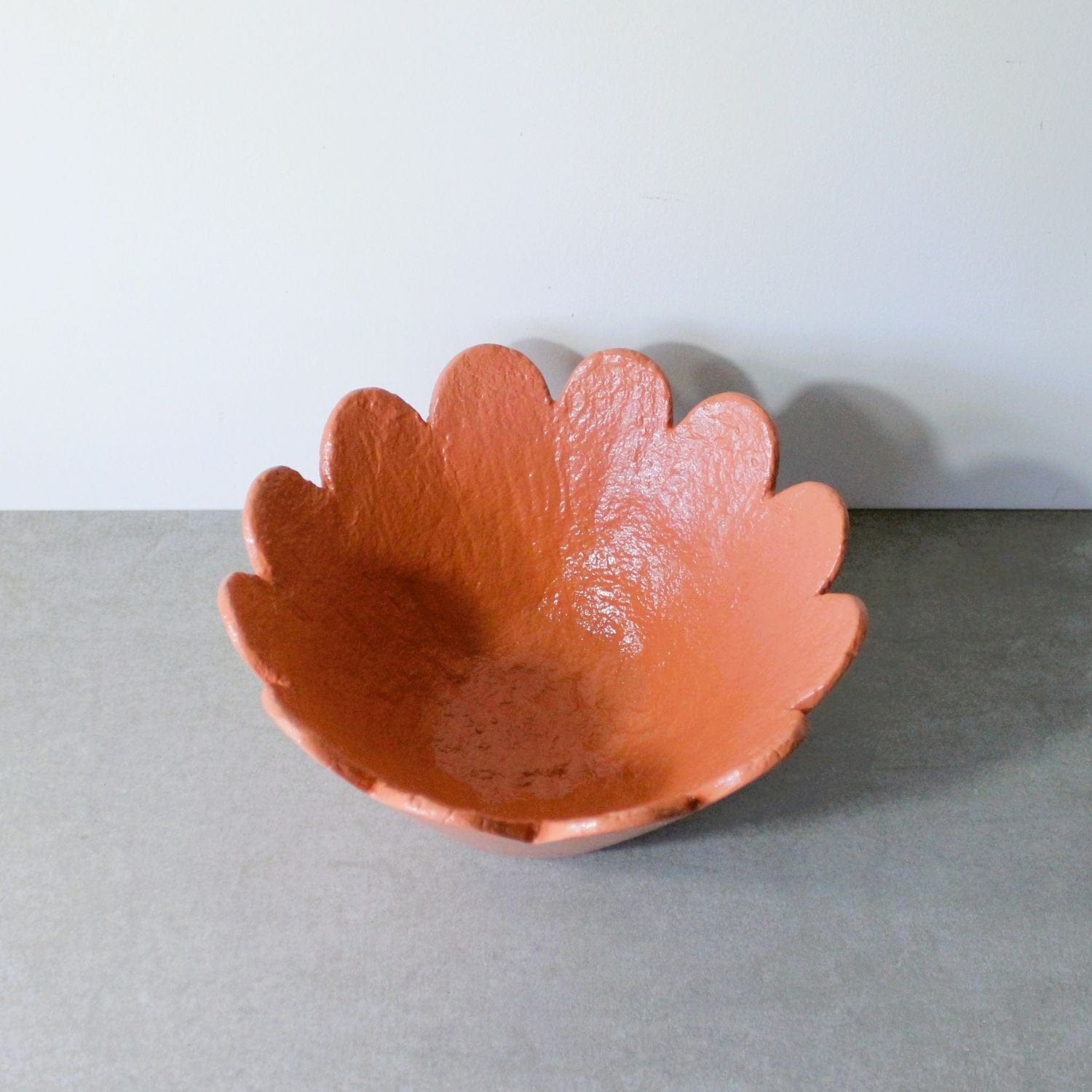 Scalloped Bowl - Terracotta Peach