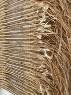 Sari Silk And Raffia Wall Hanging