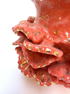 Vermillion Coral - Sculptural Vase