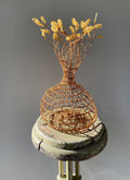 Woven Vase In Yellow Ochre