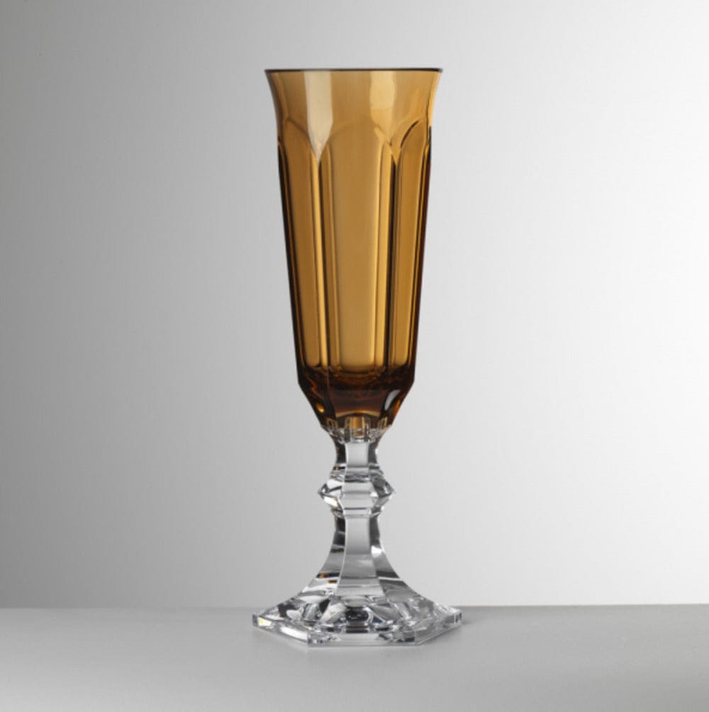 Mario Luca Giusti Dolce Vita Set of 2 Champagne Flute - Amber