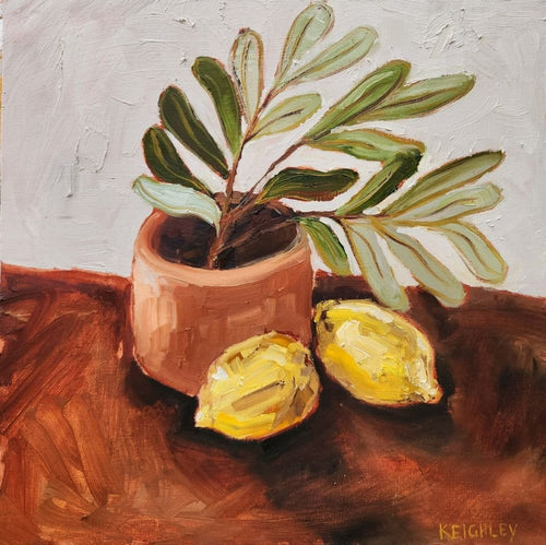 Lemon & Eucalypt - Original Art-Original Art-Michelle Keighley-Greenhouse Interiors Pty Ltd