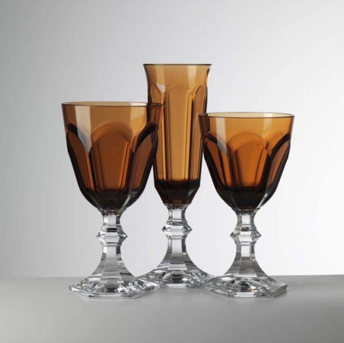 Mario Luca Giusti Dolce Vita Set of 2 Champagne Flute - Amber