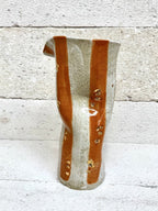 Skinny Crush Vase - 'Gold Copper Stripe'
