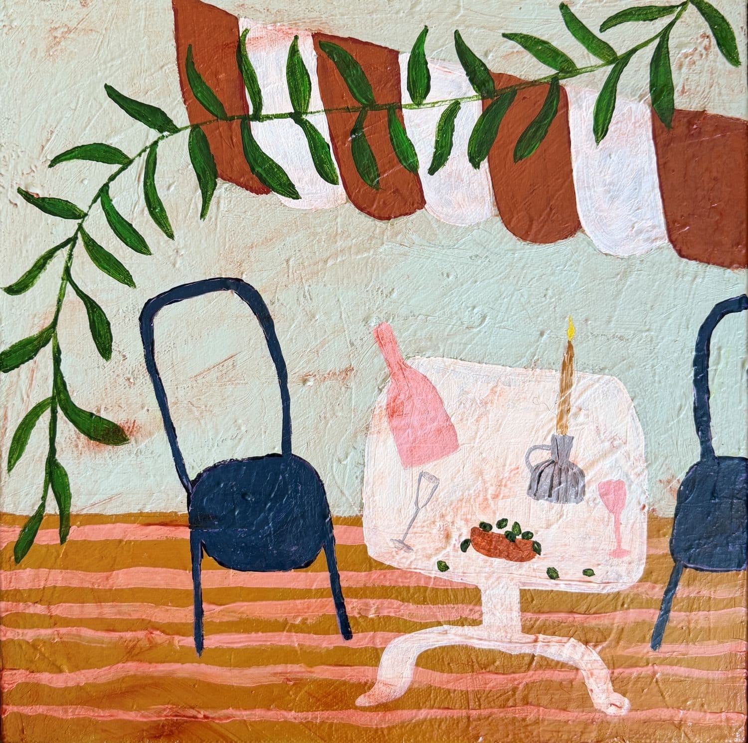 Drinks By Candlelight - Original Art-Original Art-Leigh Vardanega-Greenhouse Interiors Pty Ltd