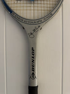 What A Racquet! Vintage Tennis Racquet Wall Hanging With Woven Heart - Blue Stripes-Wall Hangings-What A Racquet-Greenhouse Interiors Pty Ltd