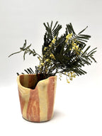 Short Crush Vase 'Lemon Caramel'