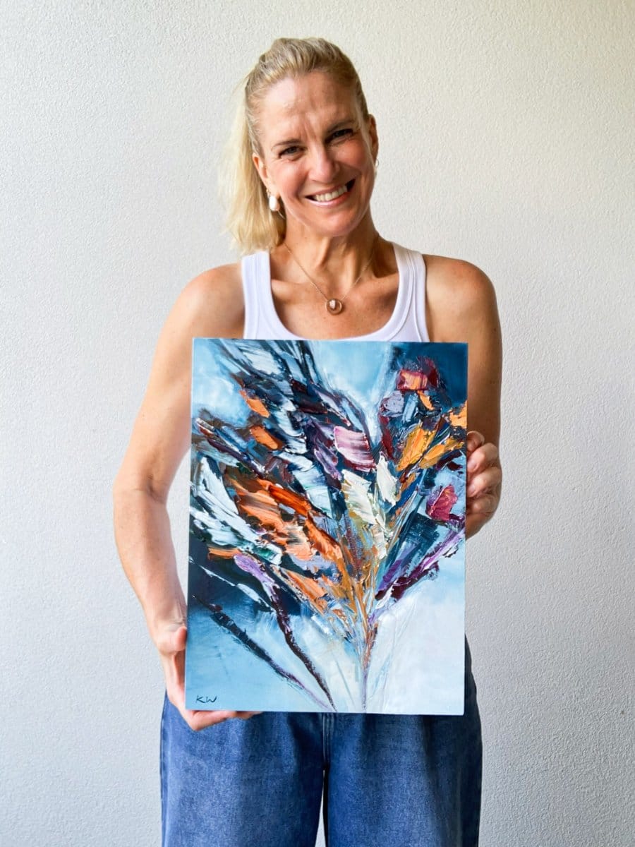 Midnight Bloom I Original Artwork-Original Art-Katie Wyatt-Greenhouse Interiors Pty Ltd