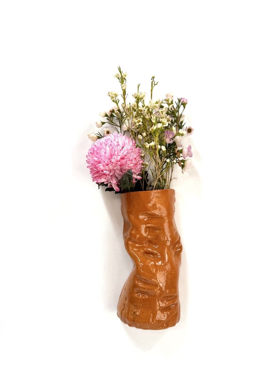 Skinny Crush Wall Vase 'Copper'
