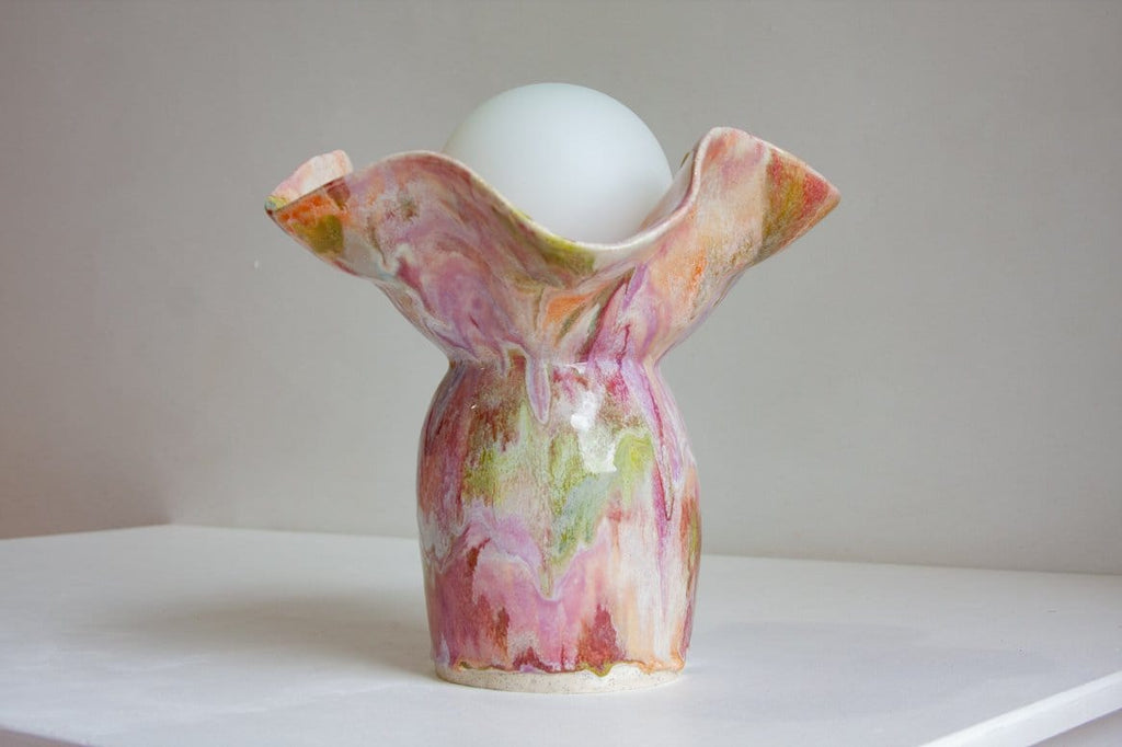 Ceramic Table Lamp - Blossom-Lighting-Rhiannon Gill-Greenhouse Interiors Pty Ltd