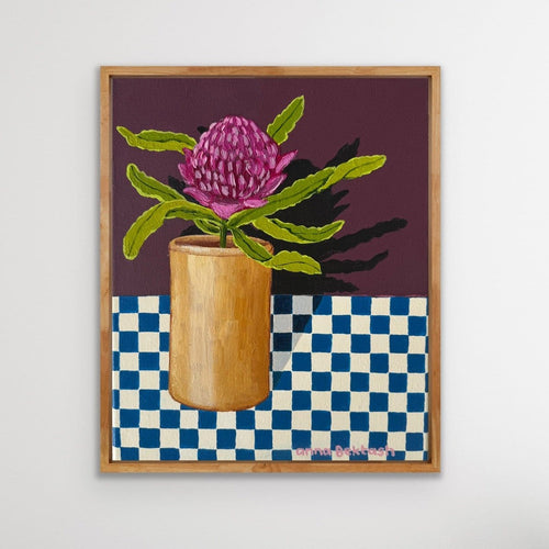 Waratah With Checkers - Original Art