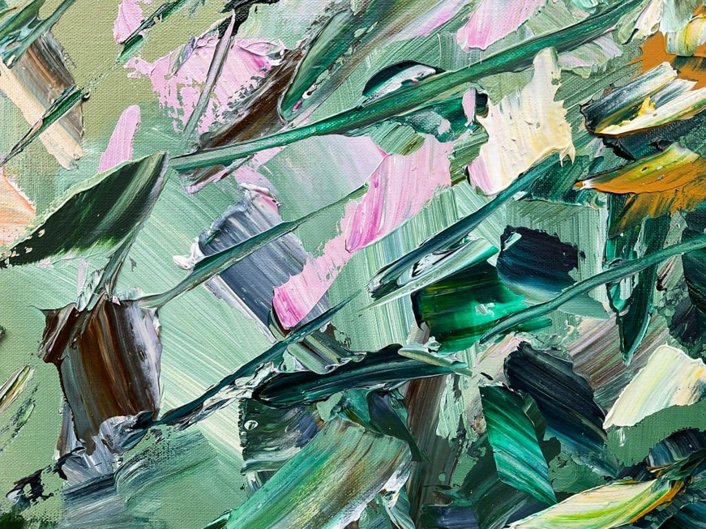 Green Silks - Original Artwork-Original Art-Katie Wyatt-Greenhouse Interiors Pty Ltd