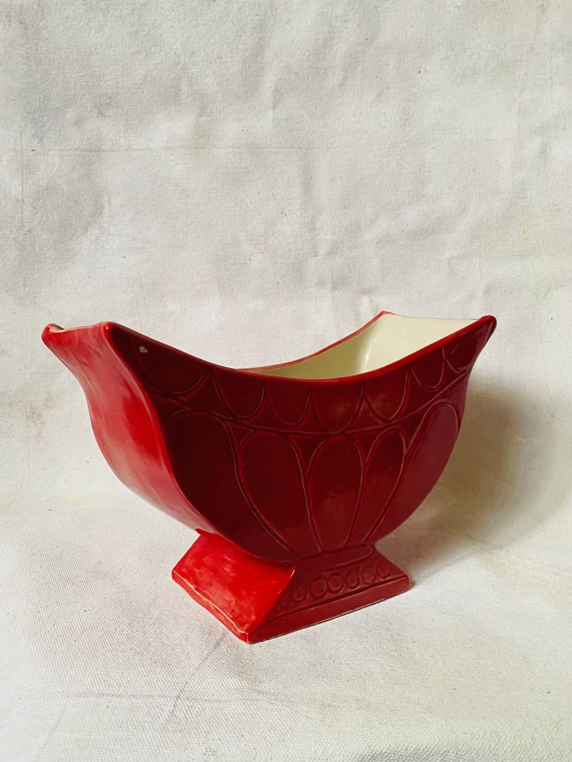 Large Red Mantle Vase