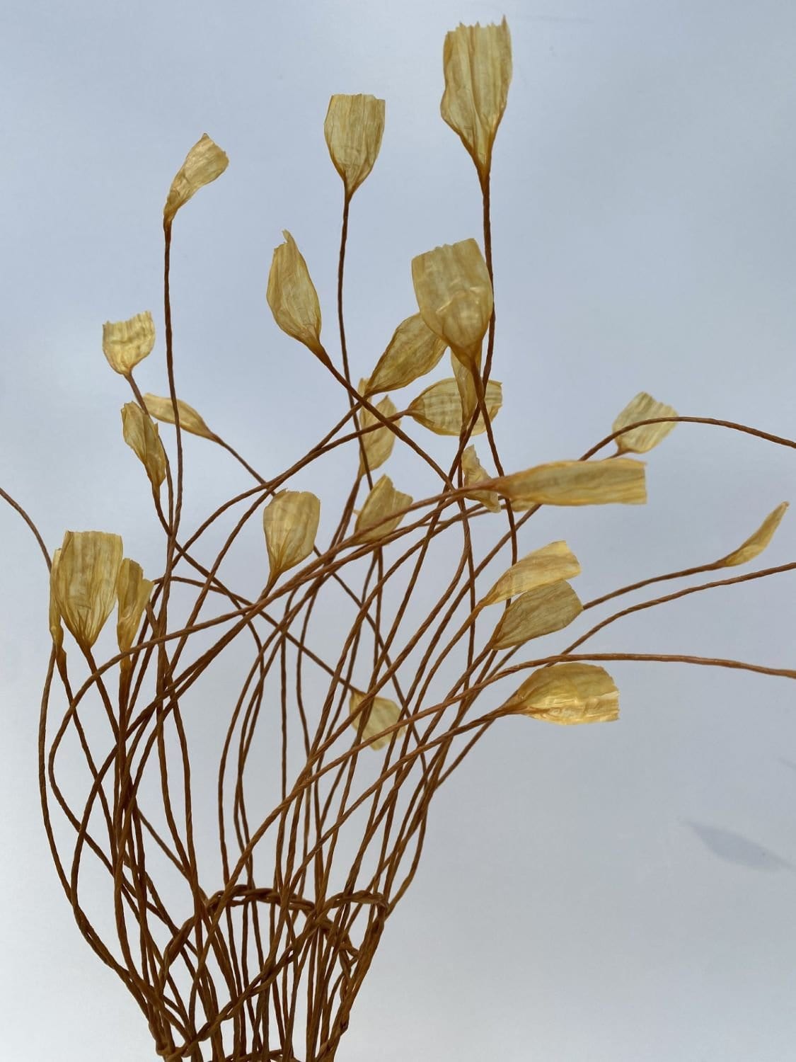 Woven Vase In Yellow Ochre