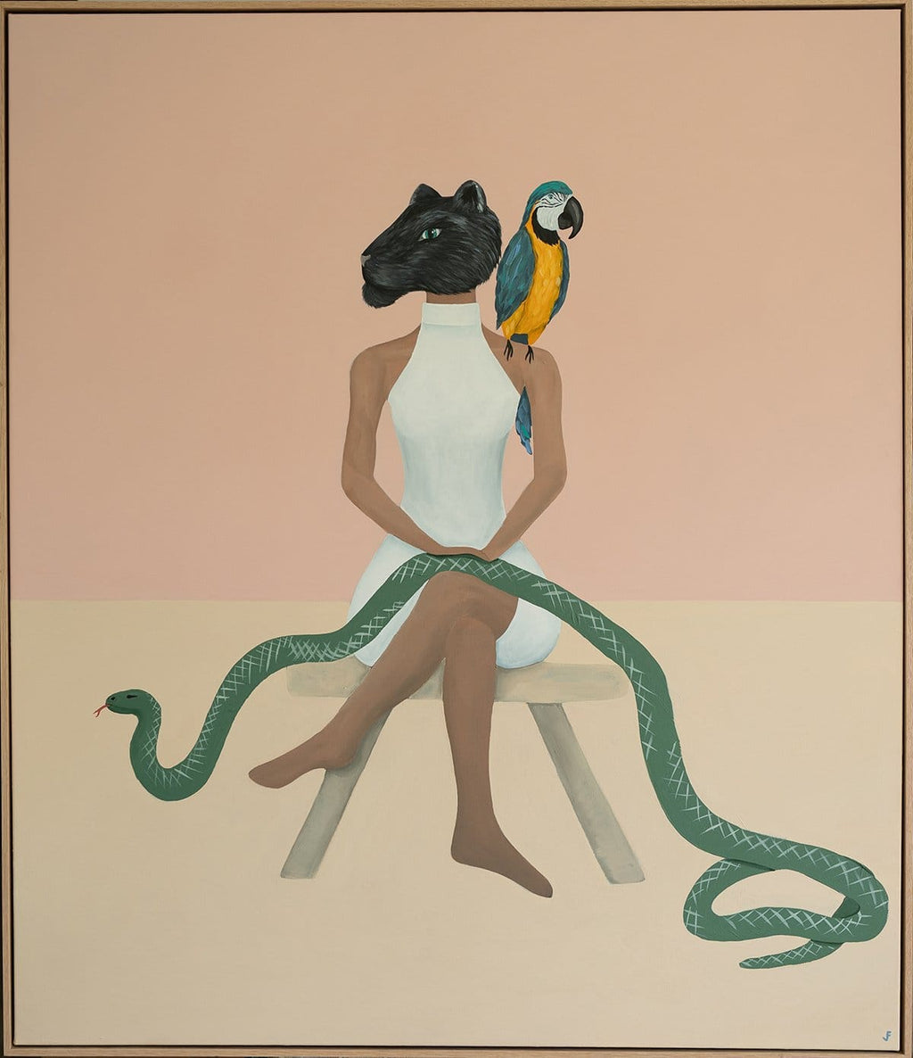 A Parrot's Song - Original Artwork-Original Art-Jasmine Forcadilla-Greenhouse Interiors Pty Ltd