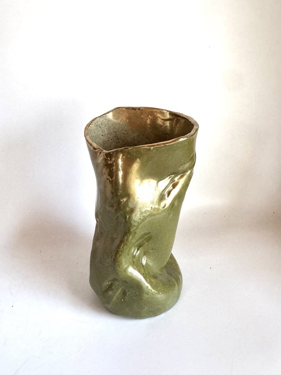 Skinny Crush Vase 'Gold Grass'