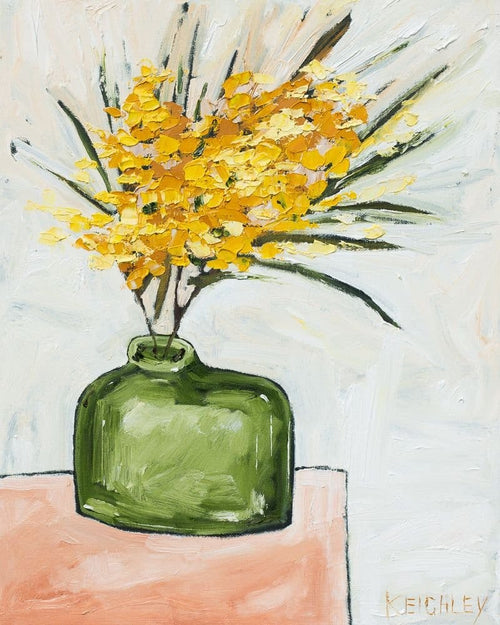 Wattle In A Green Bottle - Limited Edition Print