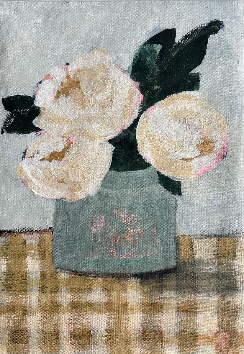 White Flowers Ii -  Original Painting