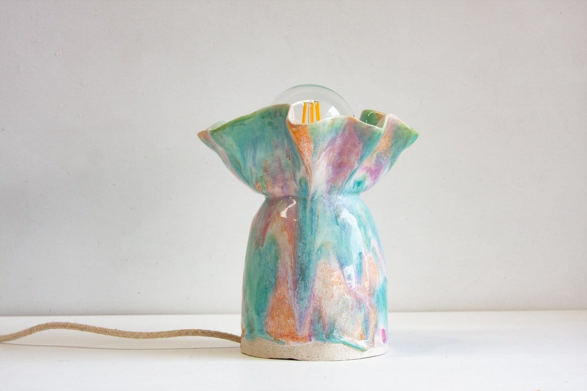 Ceramic Table Lamp - Sugared Almond