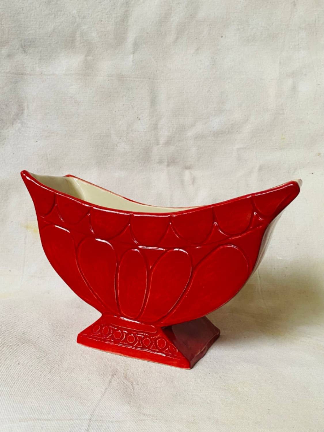 Large Red Mantle Vase