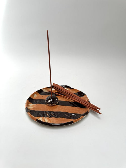 Dish + Incense Rock Choc/ Copper