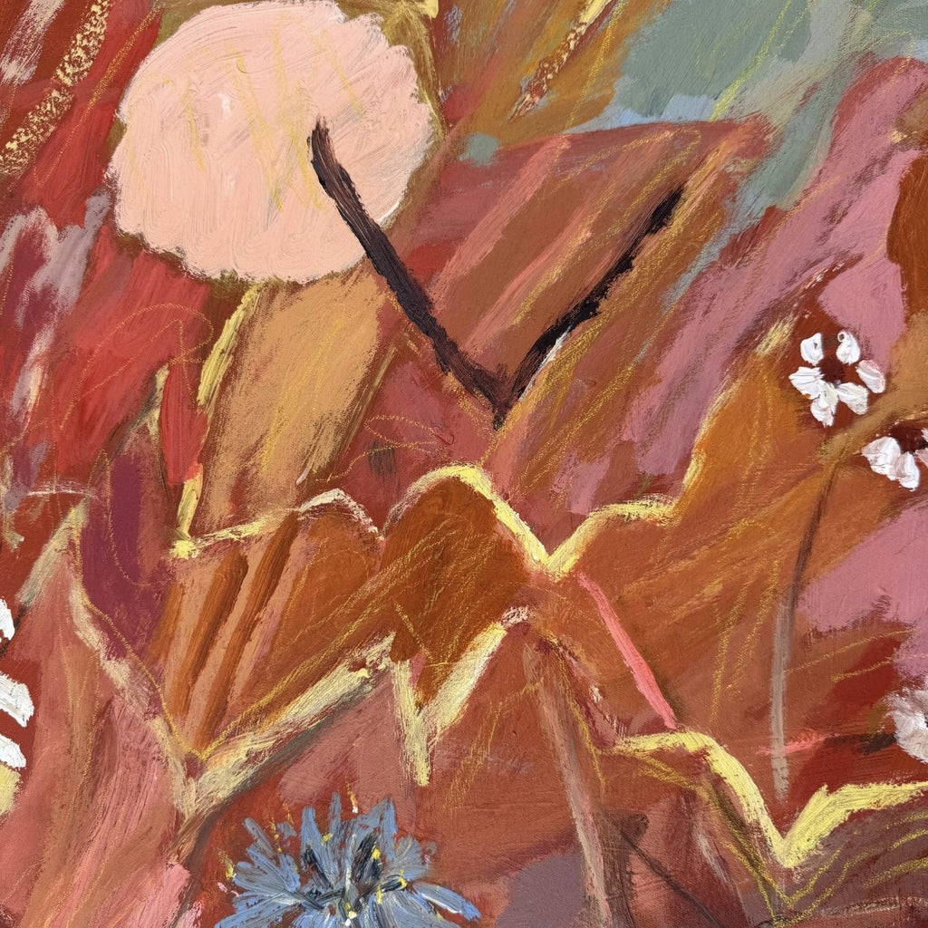 Red Dirt & Wildflowers  - Original Artwork-Original Art-Greta Hounslow-Greenhouse Interiors