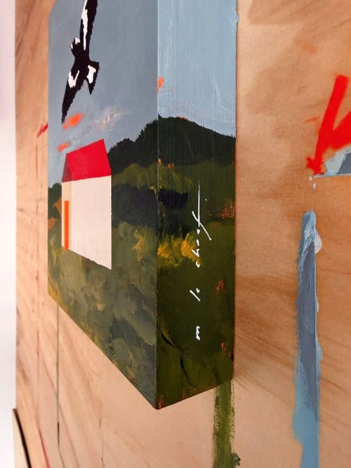 A Descent Into The Familiar - Original Artwork-Original Art-Marianne Le Cheaf-Greenhouse Interiors Pty Ltd