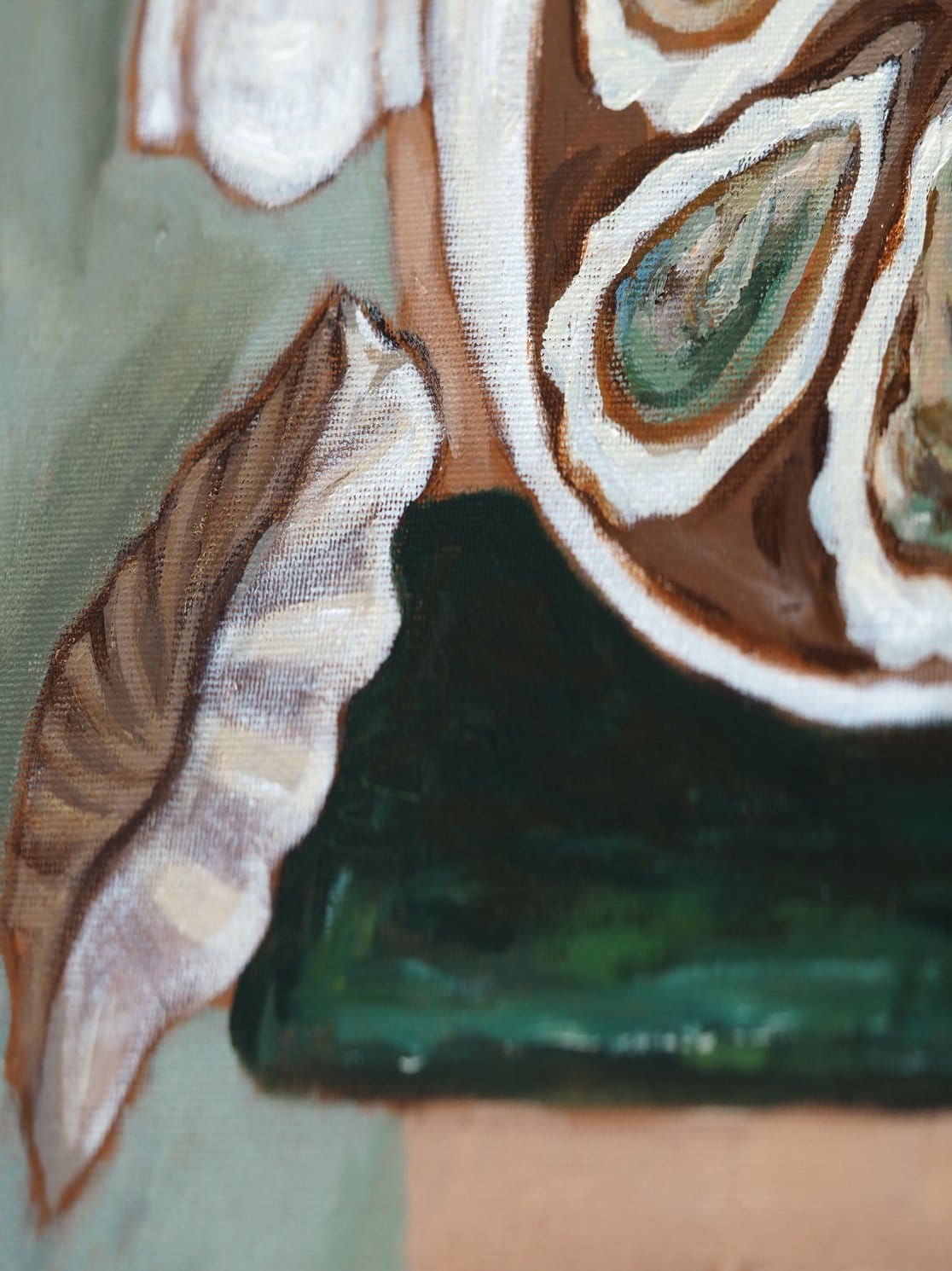 Green Gill Oysters - Original Art-Original Art-Aleisha Hobson-Greenhouse Interiors Pty Ltd