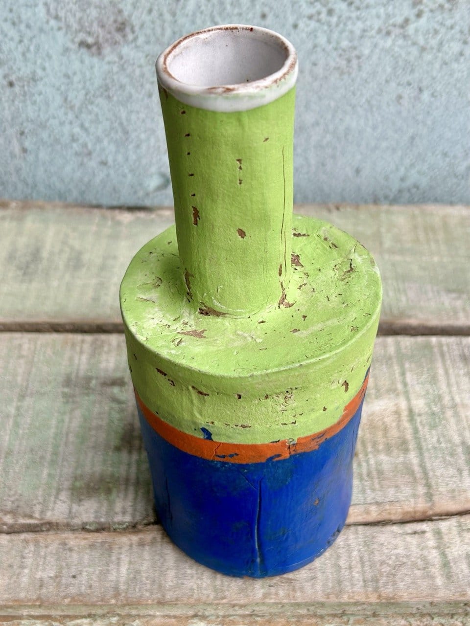 Flotsam Bottle-  Lime Electric Blue