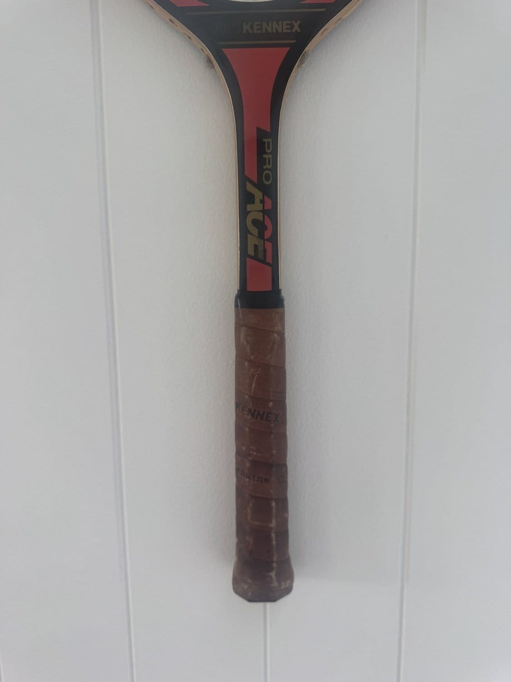 What A Racquet! Vintage Tennis Racquet Wall Hanging With Woven Heart - Olive Green-Wall Hangings-What A Racquet-Greenhouse Interiors Pty Ltd