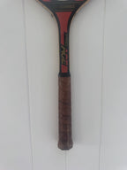 What A Racquet! Vintage Tennis Racquet Wall Hanging With Woven Heart - Olive Green-Wall Hangings-What A Racquet-Greenhouse Interiors Pty Ltd