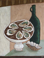 Green Gill Oysters - Original Art-Original Art-Aleisha Hobson-Greenhouse Interiors Pty Ltd