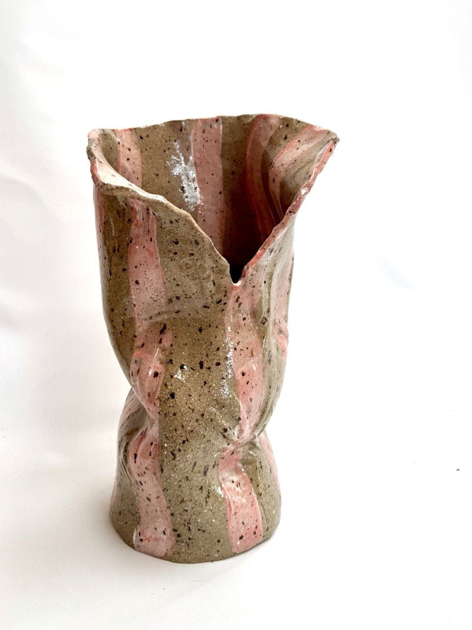 Skinny Crush Vase 'Pink Copper' Copy-Ceramics-Lauren Barton-Greenhouse Interiors Pty Ltd