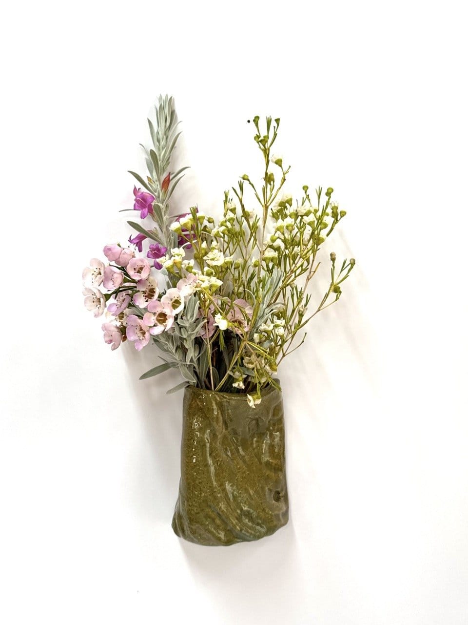 Short Crush Wall Vase 'Grass'