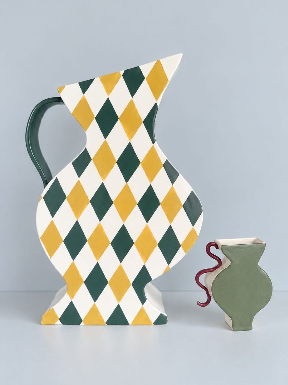 Harlequin Vessel In Green