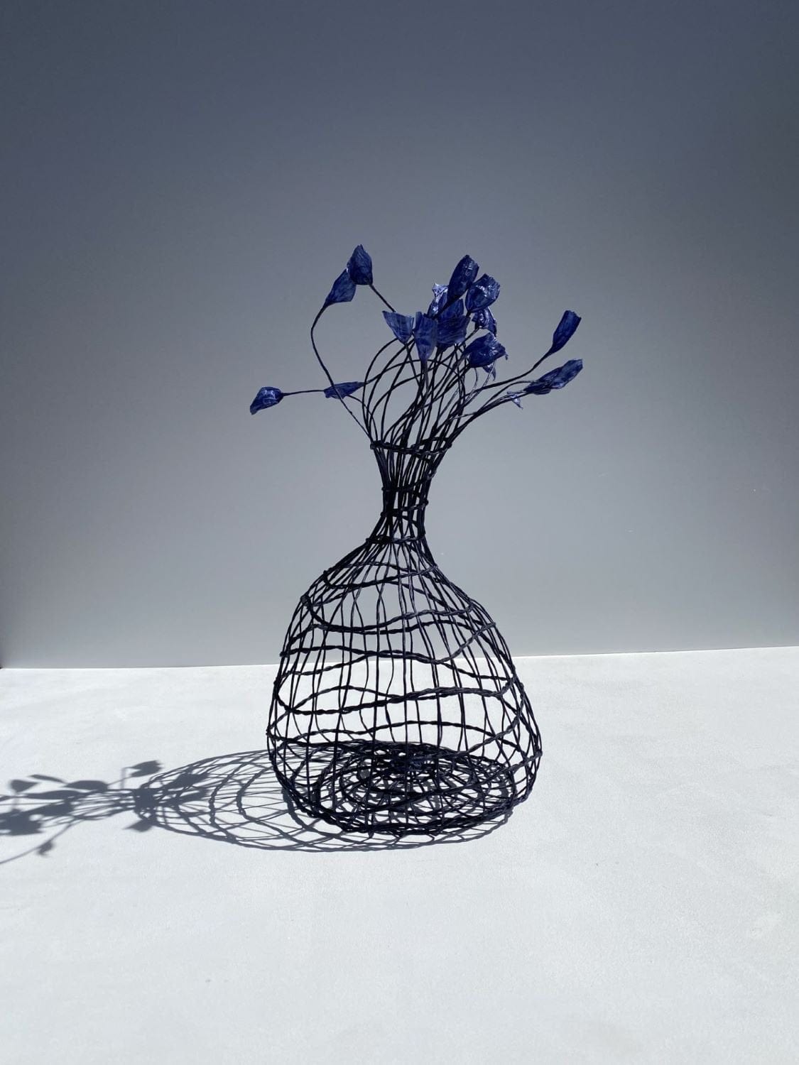 Woven Vase In Blue