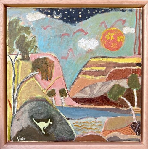 Kangaroo At Last Light - Original Artwork