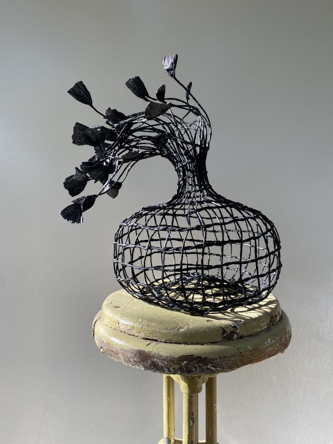 Woven Vase In Black