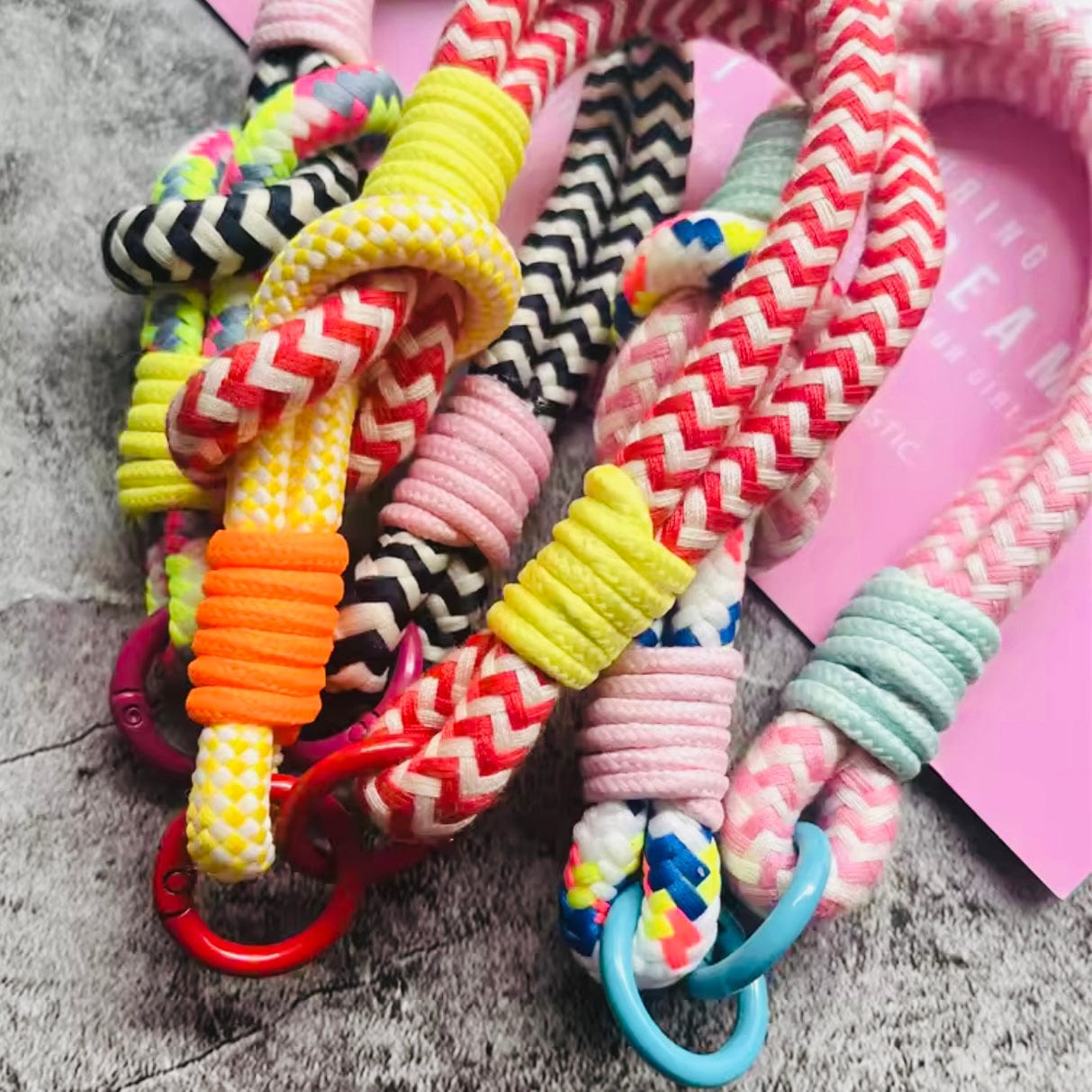 Colour Pop Rope Keyring (Black)
