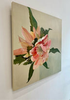 Waratah On Sage - Original Art-Original Art-Nay Bellamy-Greenhouse Interiors Pty Ltd