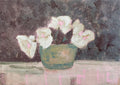 White Flowers I -  Original Painting-Original Art-Marcia Priestley-Greenhouse Interiors Pty Ltd