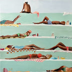 Sun Lovers 02 - Original Painting-Original Art-Janey Forbes-Greenhouse Interiors Pty Ltd