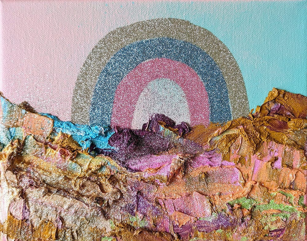 Rainbow Gelato Glitz - Original Art